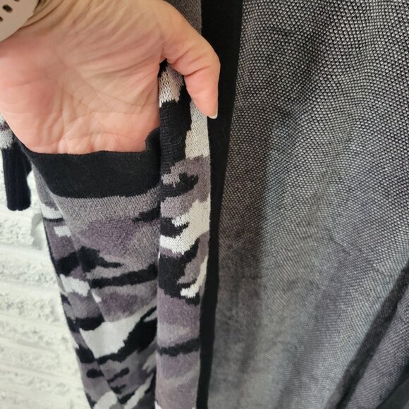 New York Co Womens Sweater 2XL Plus Cardigan Open Pockets Gray SWE1E - Picture 6 of 9